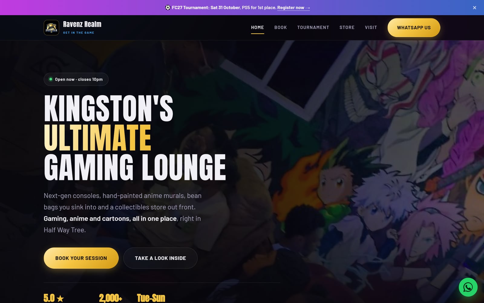 Ravenz Realm homepage